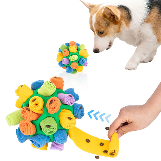 The Snuffle Ball is a great toy for dogs! Not only is the snuffle ball an interactive toy, but it also encourages foraging and allows dogs to tap into their natural instincts, making treat time a mentally stimulating and rewarding experience. 