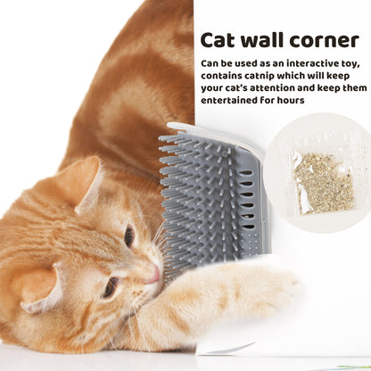 Cat Wall Corner Self-Groomer: A purr-fect grooming solution for your feline friend. Keep your cat happy and well-groomed with this innovative wall-mounted self-groomer.