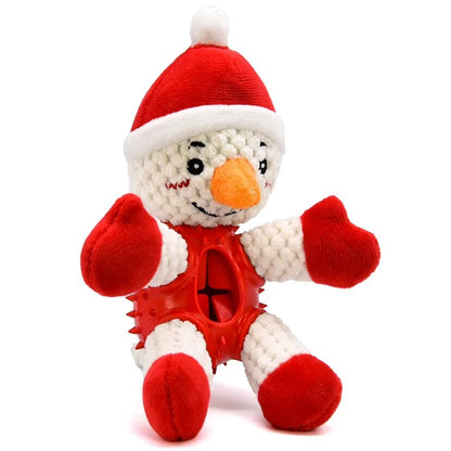 Christmas Snowman Plush Dog Toy - Interactive and Fun. Our Christmas Snowman Plush Dog Toy is interactive and entertaining, designed to spread holiday cheer while keeping your dog engaged.