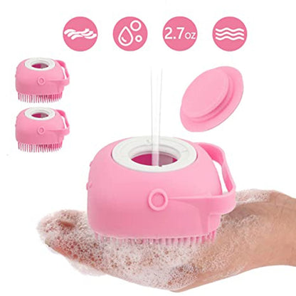 Pet-Friendly Bathing Experience: Silicone Bristle Massaging Scrubber. Transform bath time into a luxurious experience with our Pet Massage Grooming Scrubber. Soft silicone bristles provide a gentle massage, leaving your pet clean and relaxed.