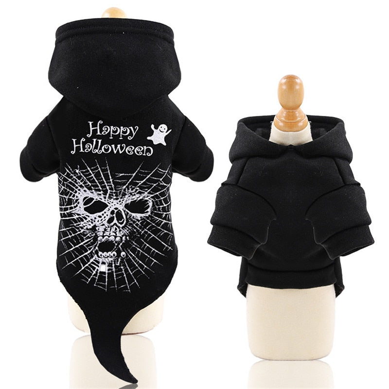 Spooky Skeleton Halloween Apparel for Small Dogs