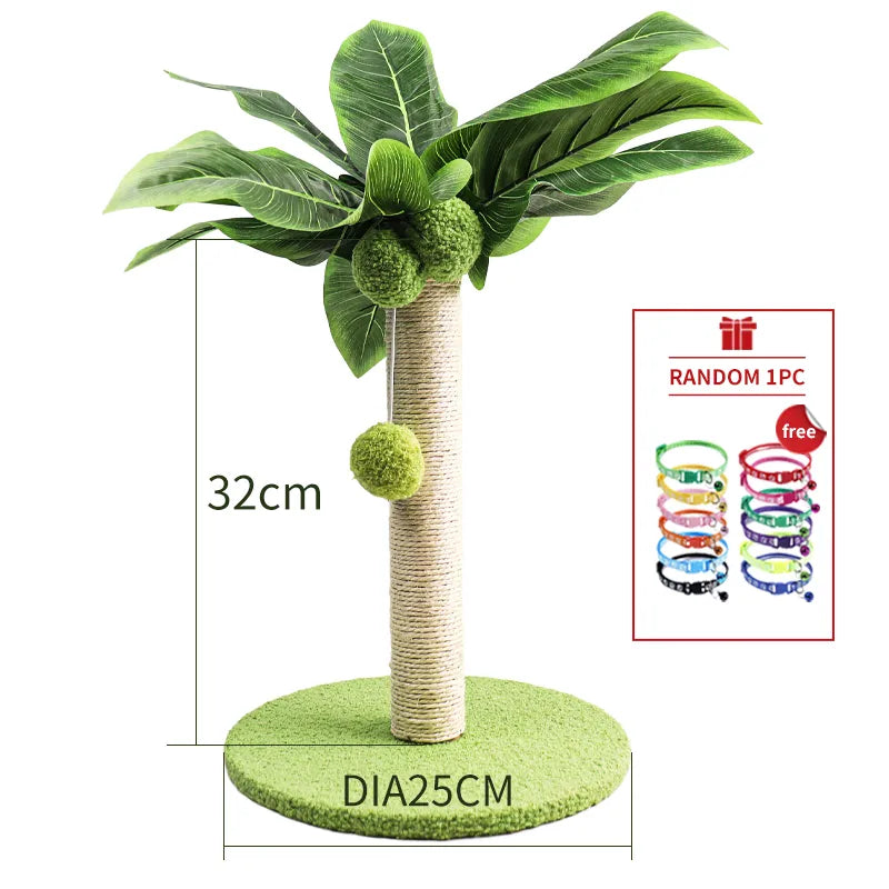 Durable Sisal Rope Cat Scratching Post - 12.6 inches tall and 9.84 inches in diameter