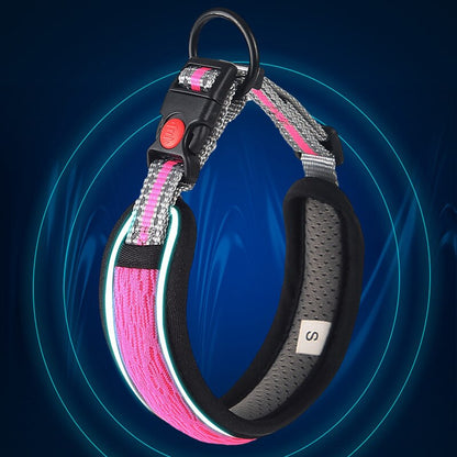 Adjustable 3D Big Dog Collar: Comfortable, Breathable, and Reflective for Small and Large Dogs, Anti-Choke with Padded Support - Top-notch Pet Supplies for Your Puppies!