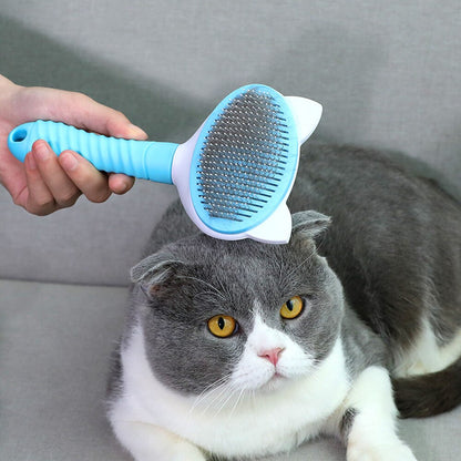 Self-Cleaning Slicker Brush - Grooming Tool for Cats and Dogs - Removes Pet Hair, Promotes Clean and Beautiful Coats
