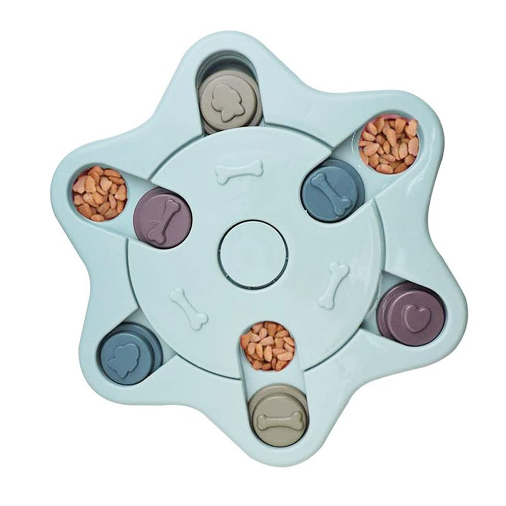 Dog Food Puzzle for Slow Feeding - IQ Training and Mental Enrichment - Engaging Food Dispensing and Dog / Puppy Puzzle Toy