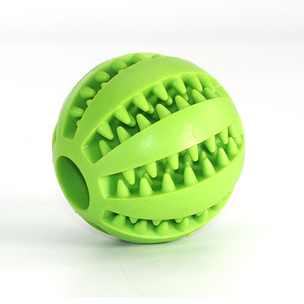 Interactive Bite-Resistant Silicone Toy Ball for Small & Large Dogs - Promotes Teeth Cleaning and Grinding - Fun Pet Chew Toy and Accessory