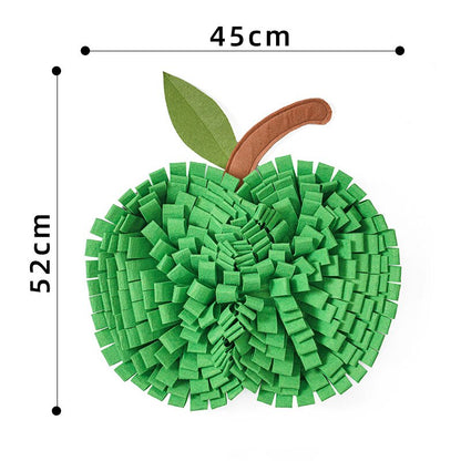 Apple-shaped Dog Snuffle Mat - Interactive Puzzle Feeder for Enhancing Intelligence and Training - Slow Feeding and Enrichment for Puppies and Kittens