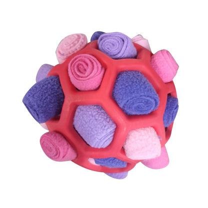 Scent-Seeking Dog Puzzle - Hours of Entertainment Guaranteed! Pink and purple snuffle ball toy is great for girl dogs! 