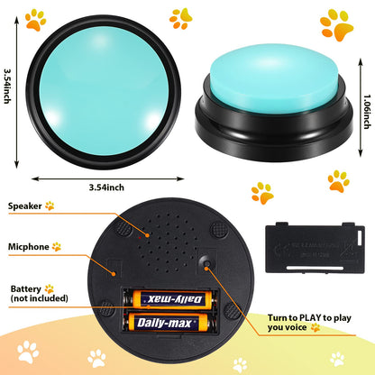 Dog Voice Recording Buttons for Communication and Training  | Recordable Talking Button for Intelligent Pet Training for Dogs and Cats