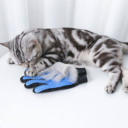 Pet Grooming Glove: Gentle Silicone Deshedding Brush with 259 Massage Tips - Removes Pet Hair, Perfect for Cats and Dogs (1 Pair)