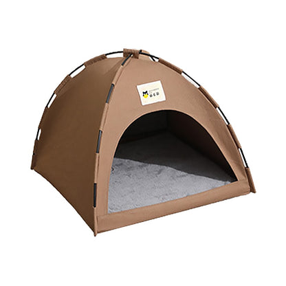 Cozy Removable Cat and Dog Tent with Cushion - Perfect Pet Teepee for All Seasons, Ensuring Soft Comfort and Cozy Enclosure Nest for Pet Sleep