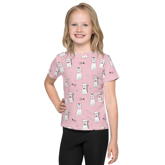Cat Lover Kids Tee - Ages 2-7 - Cute Kitty Print