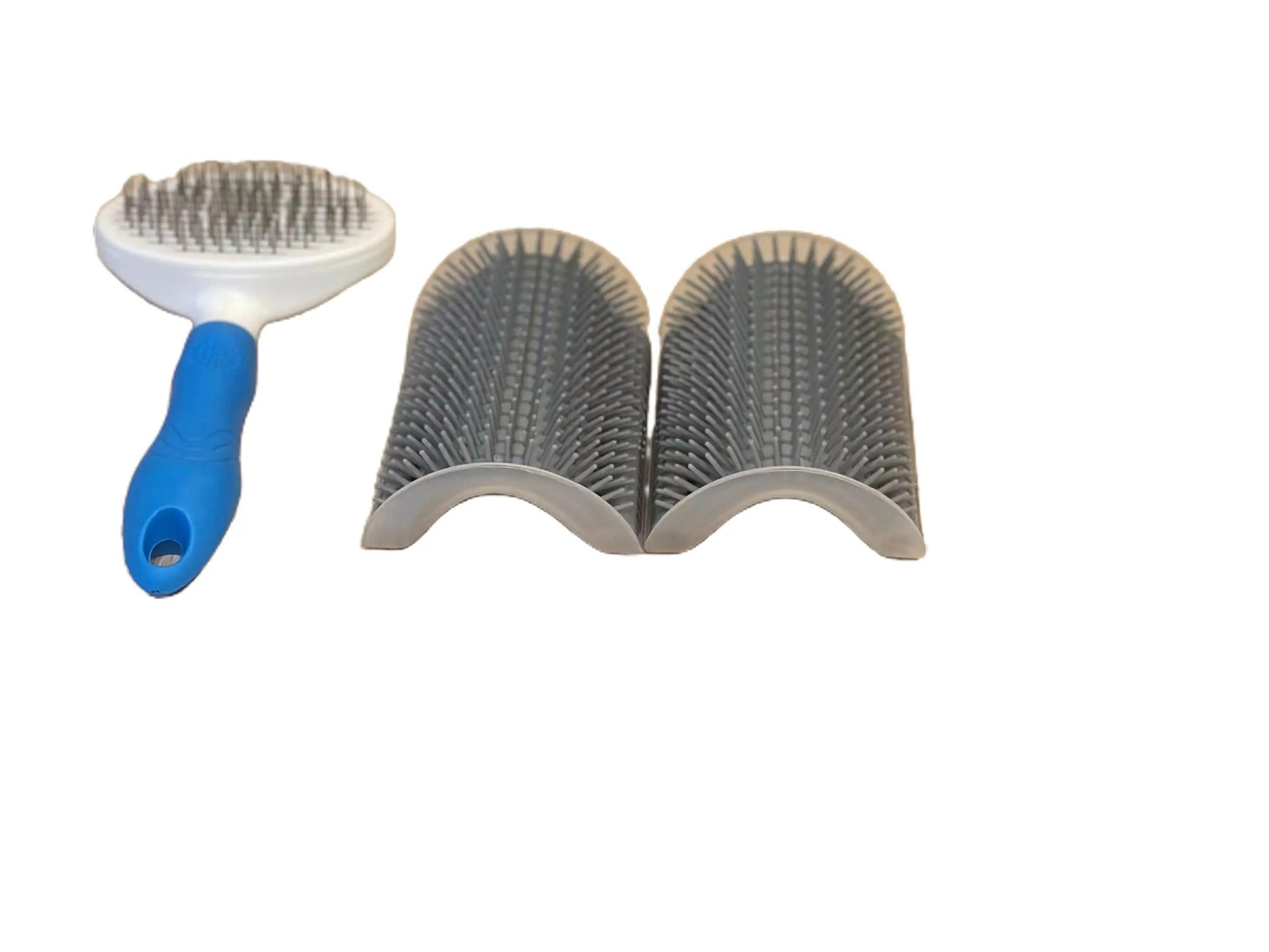  3-Piece Cat Grooming Brush Set, Including Slicker Brush and Corner Cat Scratcher Combs for Optimal Results