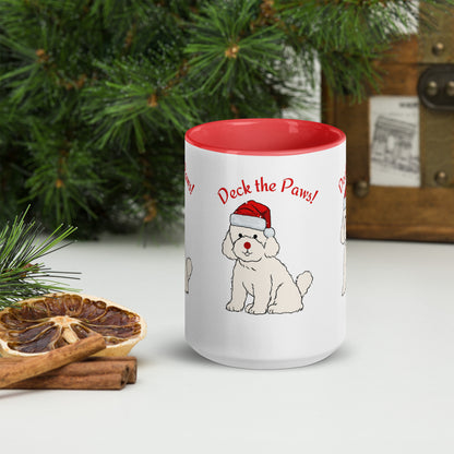 Cherish the Holidays with a Personalized Ceramic 'Deck the Paws' Christmas Mug. Cherish the holiday season with our personalized ceramic 'Deck the Paws' Christmas mug. This delightful, rustic-inspired mug is a perfect addition to your festive decor and a heartwarming gift option for dog lovers, inspiring moments of joy and warmth during the most wonderful time of the year.