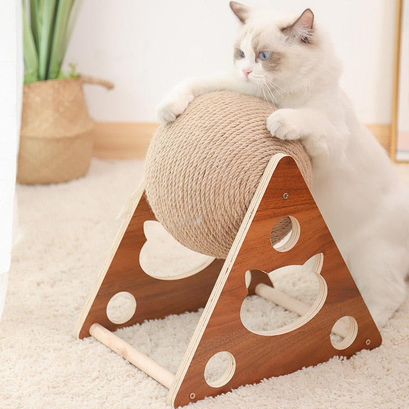 This ball helps cats explore their natural scratching instinct in a healthy way. 
