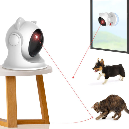 Safe Premium Rechargeable Interactive Laser Toy for Cats and Dogs: Smart Robotic Fun with Automatic Functionality