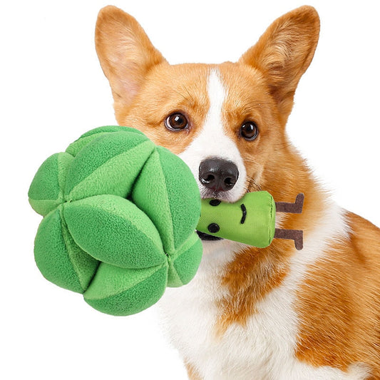 IQ Dog Puzzle Toy - Intelligence-Boosting Snuffle Broccoli - Slow Dispensing Feeder for Pet Training, Feeding, and Mental Stimulation - IQ Toys for Dogs