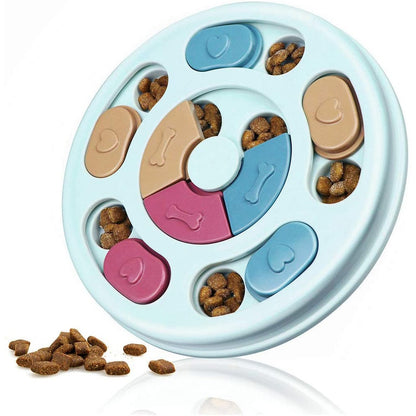 Dog Food Puzzle for Slow Feeding - IQ Training and Mental Enrichment - Engaging Food Dispensing and Dog / Puppy Puzzle Toy